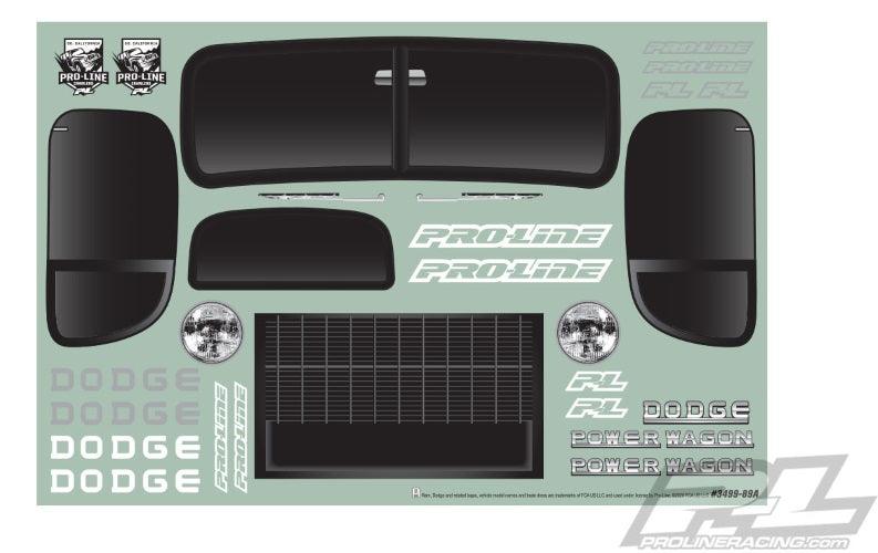 Pro-Line 3499-18 1946 Dodge Power Wagon Black Body 12.3 Wheelbase Crawlers - PowerHobby