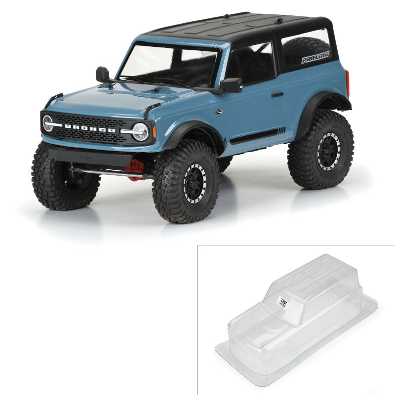 Pro-Line 3569-00 1/10 2021 Ford Bronco Clear Body Set 11.4" Wheelbase Crawler - PowerHobby