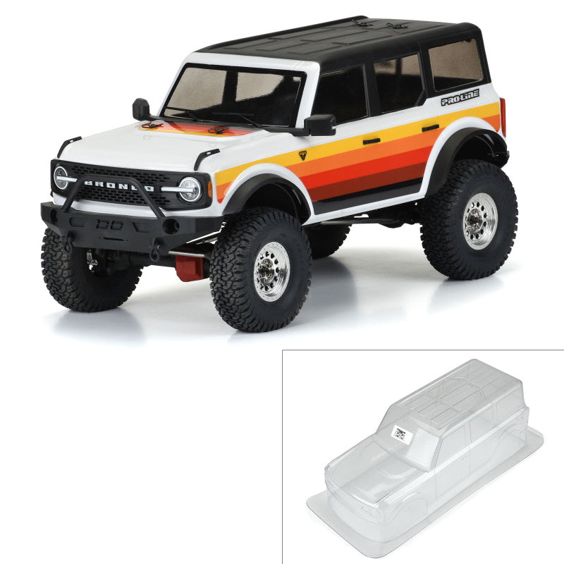 Pro-Line 3570-00 1/10 2021 Ford Bronco Clear Body Set 12.3" Wheelbase Rock Crawlers - PowerHobby
