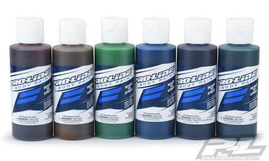Pro-Line Body Paint Candy Set For Formulated Water-Based Airbrush Paint - PowerHobby