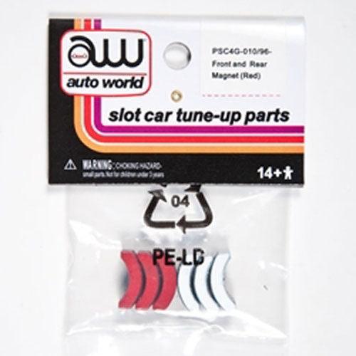 Auto World 4Gear Chassis Tuneup Parts Front/Rear Magnet 6pc Ho Slot Car - PowerHobby