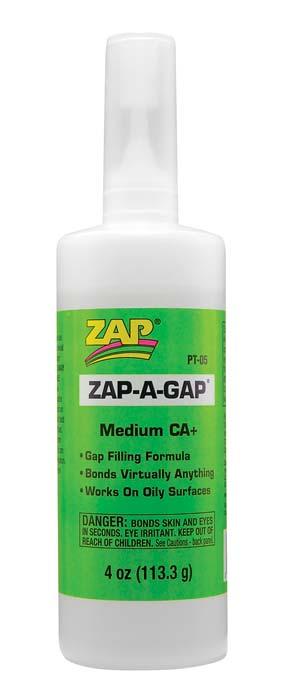 Zap PT05 Adhesives Zap-A-Gap CA+ Glue 4 oz - PowerHobby