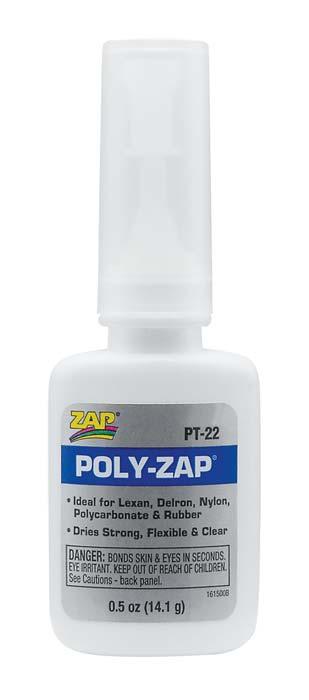 Zap PT22 Adhesives Poly Zap 1/2 oz Glue - PowerHobby
