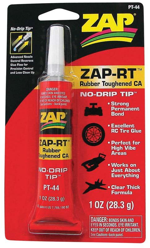 Zap PT44 ZAP-RT Rubber Toughened Cyanoacrylate Glue Clear Thick 1 oz - PowerHobby
