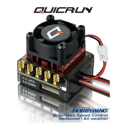 Hobbywing Quickrun 10BL60 Sensored Brushless ESC 2-3S Lipo 1/10 1/12 Scale - PowerHobby