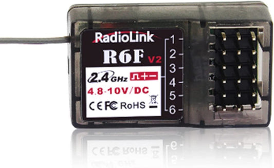 RadioLink R6F V2 2.4Ghz 6CH RC Receiver - PowerHobby