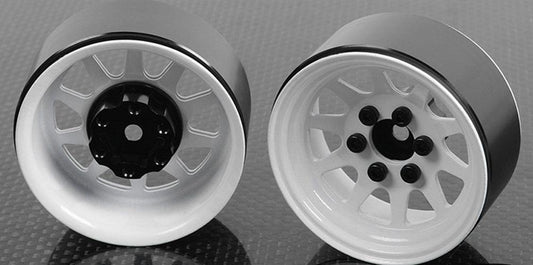 RC4WD Z-W0208 OEM Stamped Steel 1.9" Beadlock Wheels (White) - PowerHobby