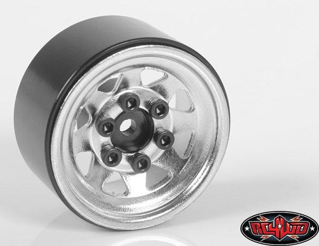 RC4WD Z-W0263 Stamped Steel 1.0" Stock Beadlock Wheels (Chrome) Gelande II - PowerHobby