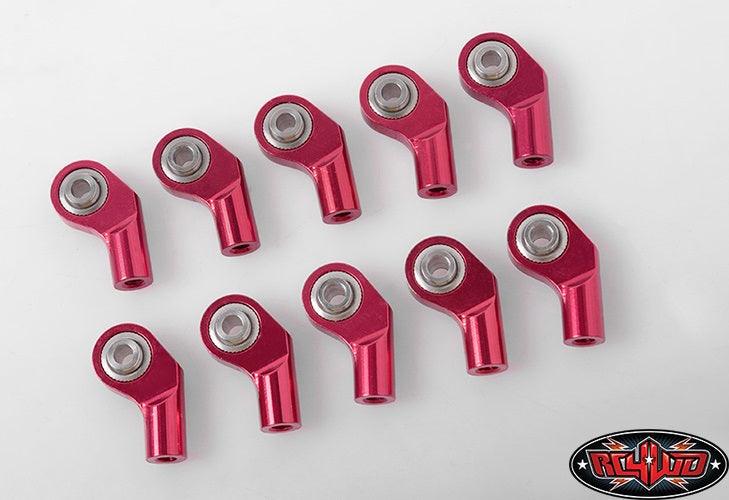 RC4WD Z-S1696 M3 Extended Offset Short Aluminum Rod Ends (Red) (10) - PowerHobby