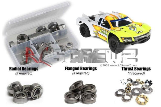 RCScrewz LOS094B Metal Shielded Bearings Kit Losi TEN-SCTE For Losi Kit TLR03008 - PowerHobby