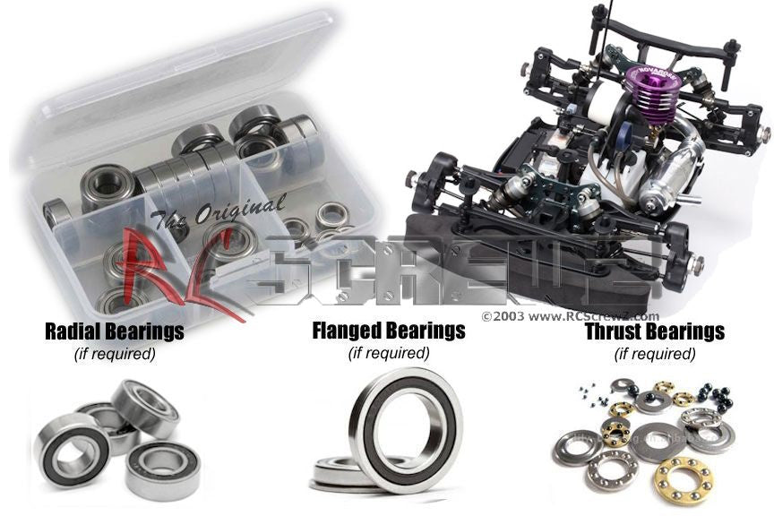 RCScrewz mug032r Mugen Seiki MGT7 Nitro Rubber Shielded Bearings - PowerHobby