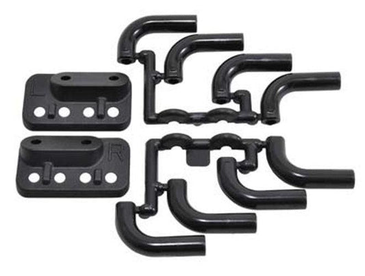 RPM 70852 Black Zoomies Mock Exhaust Headers For 1/18 1/10 RC Car Bodies - PowerHobby