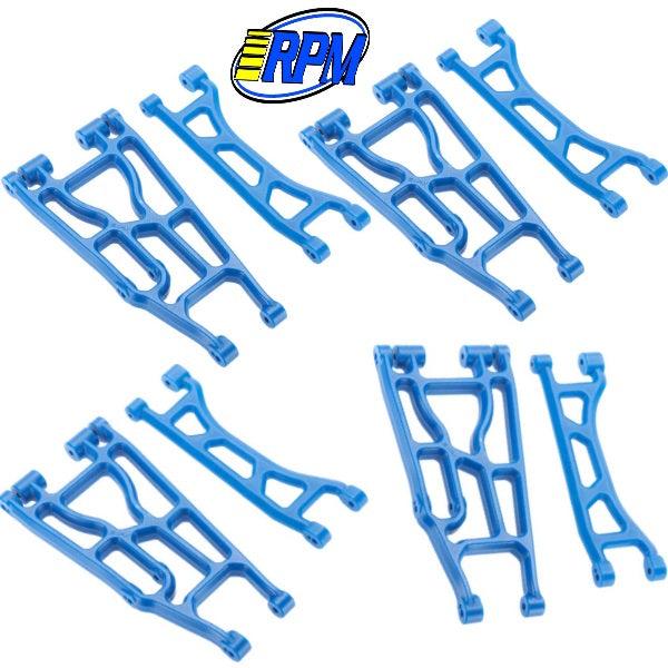Traxxas X-Maxx RPM A-Arm Set Front Rear Upper Lower Suspension Arms Blue - PowerHobby