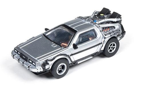 Autoworld Back to the Future Delorean AW Xtraction R13 Silver Screen Machines Ho - PowerHobby