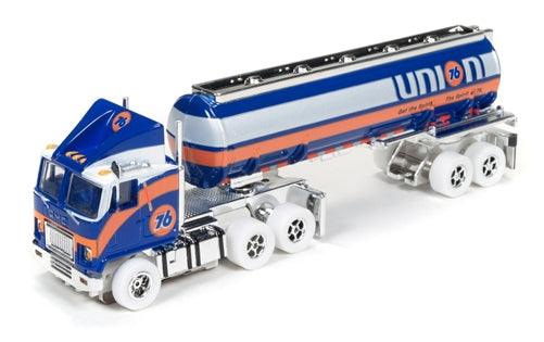 Autoworld iWheels Racing Rigs R8 GMC Semi Fuel Tanker Union 76 Truck SC286 Aw - PowerHobby