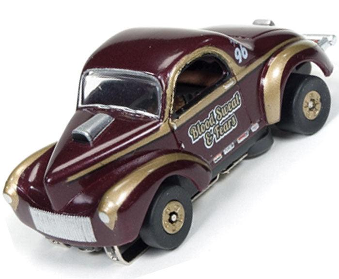 Autoworld Thunderjet R14 1941 Willys Coupe Gasser Blood Sweat Tjet AFX SC304 AW - PowerHobby