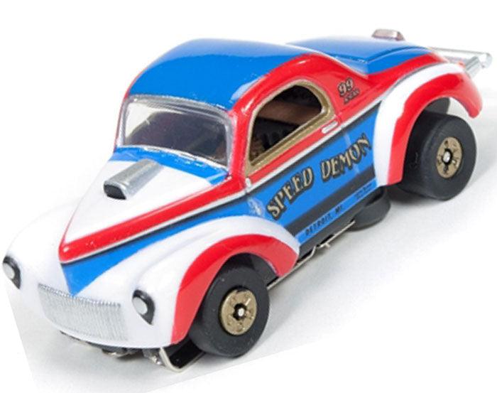 Autoworld Thunderjet R14 1941 Willys Coupe Gasser Speed Demon Tjet AFX AW SC304 - PowerHobby