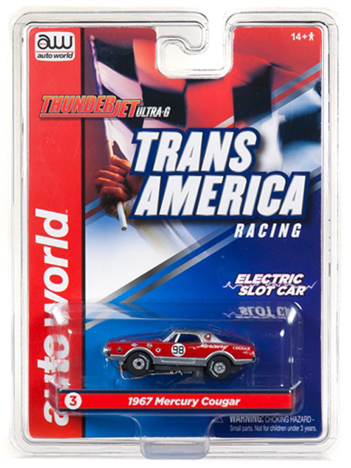 Auto World Mercury Cougar Dan Gurney Thunderjet AFX Ho Slot Car