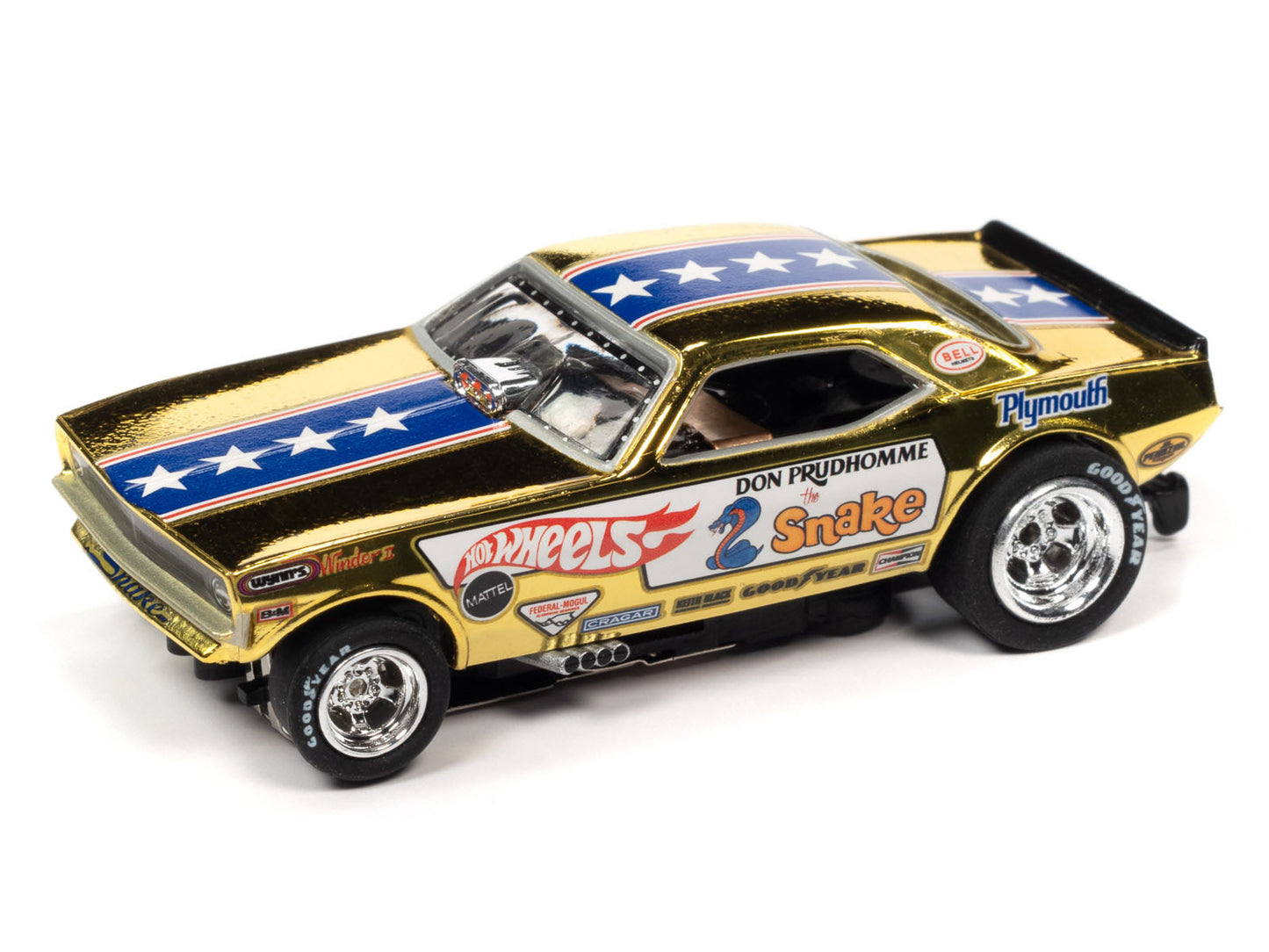 Auto World Don The Snake Prudhomme '70 Plymouth Cuda Ho Slot Car SC363 - PowerHobby