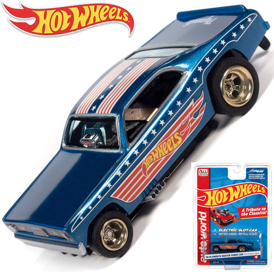 Auto World 1970 Plymouth Duster Funny Car Hot Wheels HO Slot Car SC382 - PowerHobby
