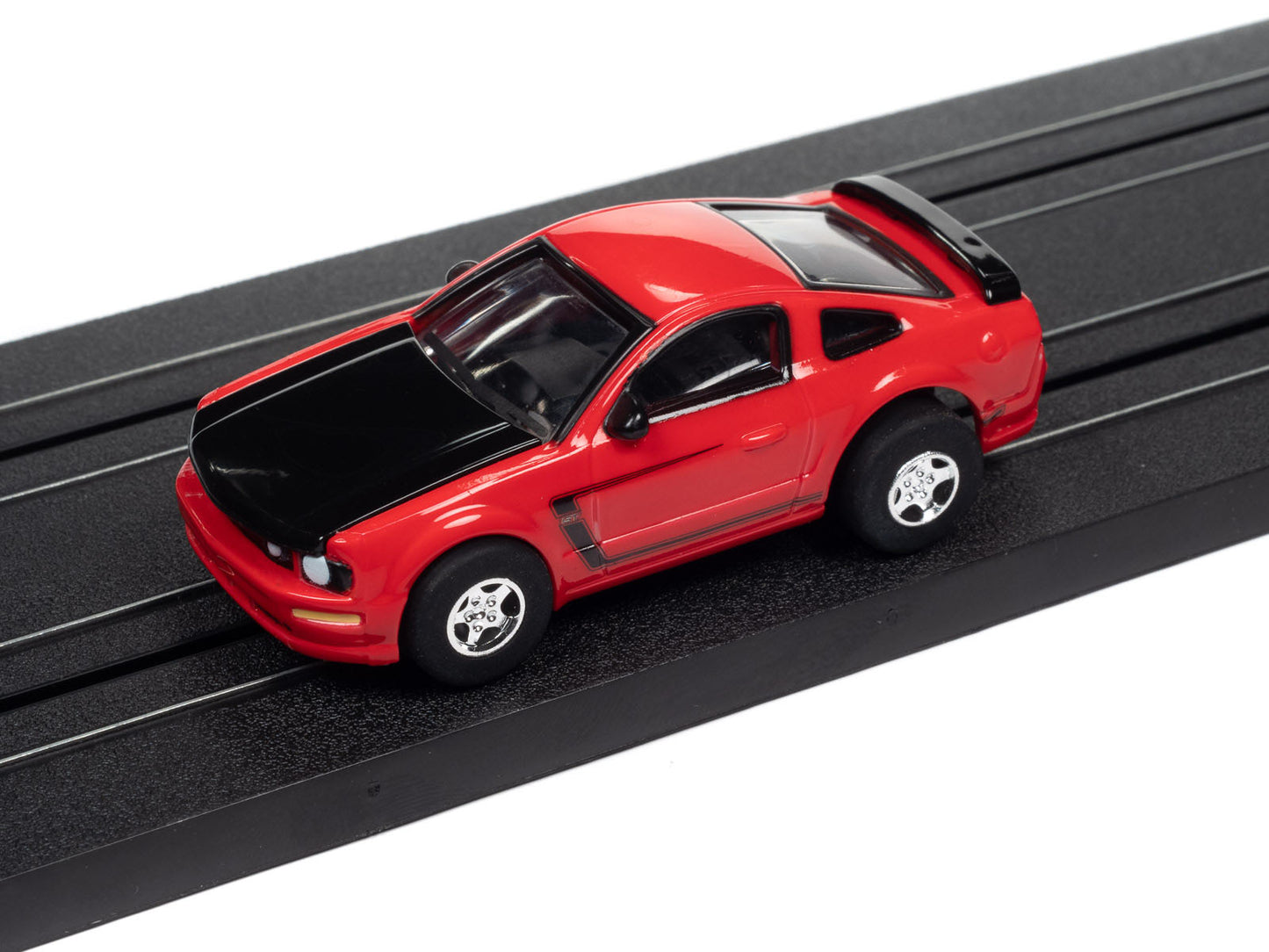 Auto World Super III 2005 Ford Mustang GT Red HO Scale Slot Car SC383 - PowerHobby