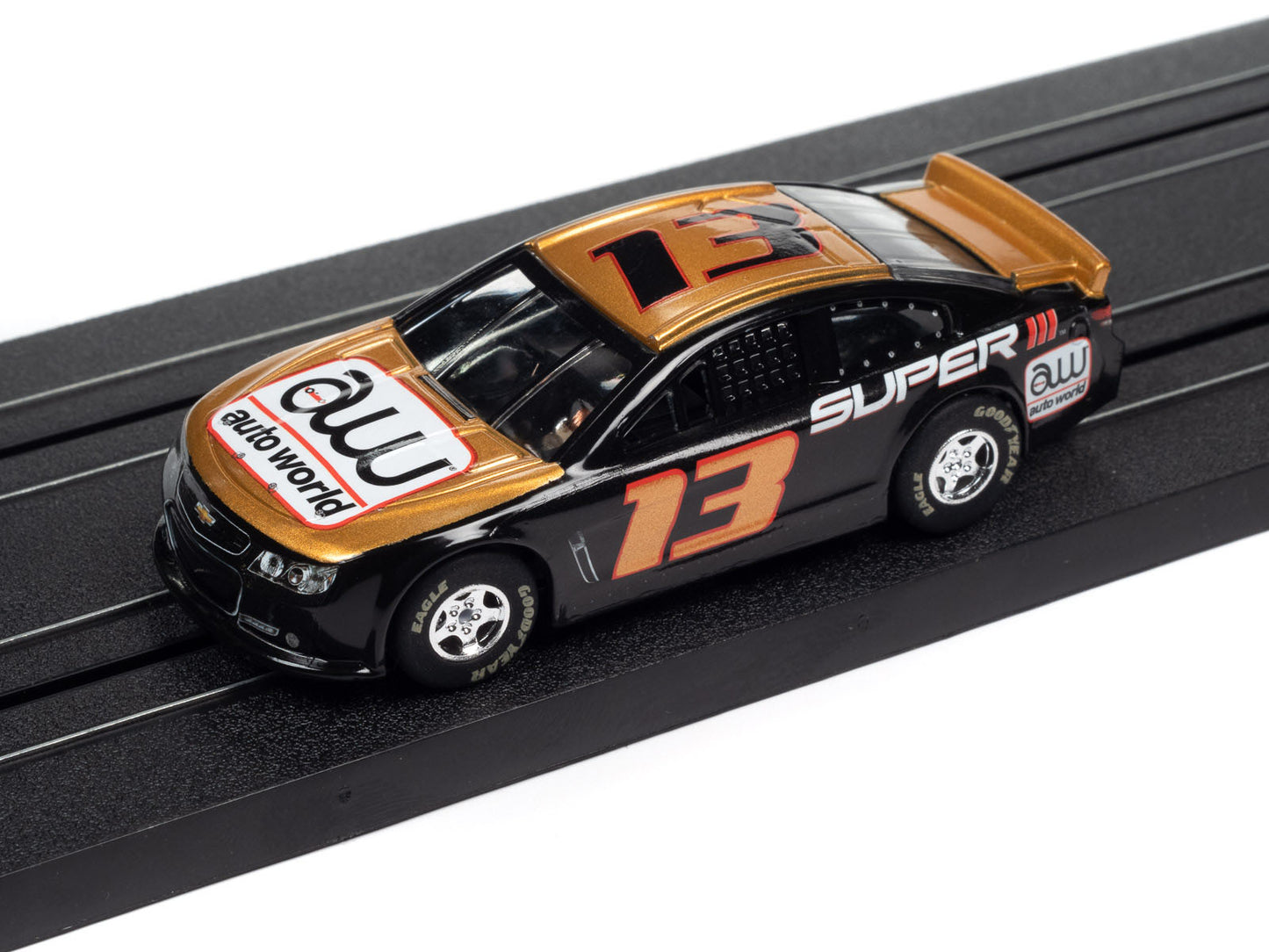 Auto World Super III 2015 Chevy SS Stock Black Nascar HO Scale Slot Car SC383 - PowerHobby