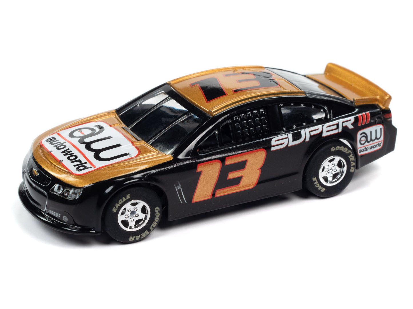 Auto World Super III 2015 Chevy SS Stock Black Nascar HO Scale Slot Car SC383 - PowerHobby