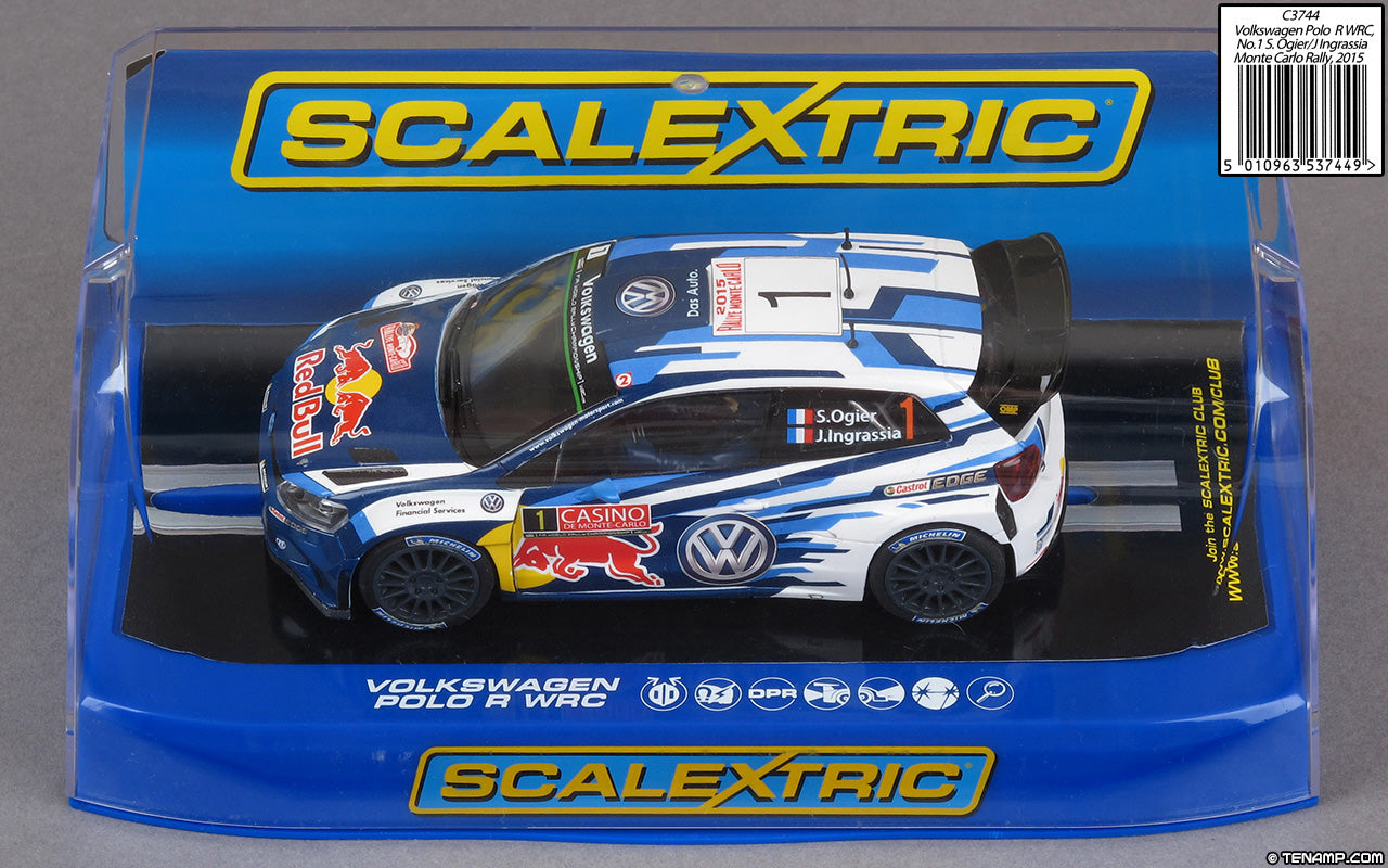 Scalextric C3744 Volkswagen Polo R WRC Red Bull slot Car 1/32 DPR - PowerHobby