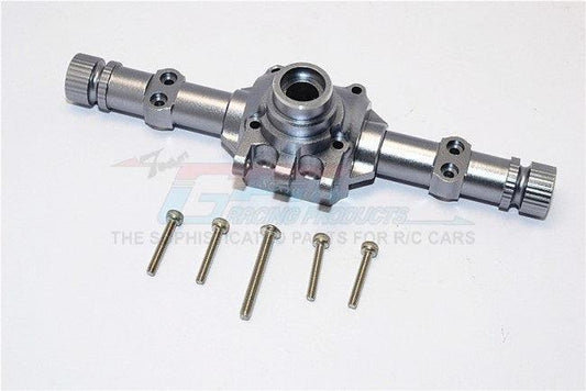 GPM ALUMINUM FRONT/REAR AXLE HOUSING AXIAL SCX10 II GUN SILVER - PowerHobby