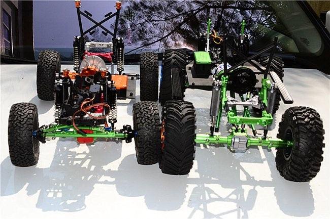 GPM ALUMINUM CHASSIS LIFT UP COMBO FROM 77MM TO 100MM AXIAL SCX10 II GUN SILVER - PowerHobby