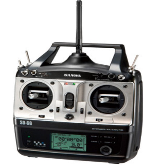 Airtronics Sanwa SD-6G 6-Channel 2.4GHz FHSS-1 Aircraft Radio w RX600 Receiver - PowerHobby