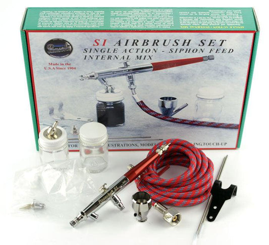 Paasche SI-SET Single Action Siphon Feed Airbrush Set - PowerHobby
