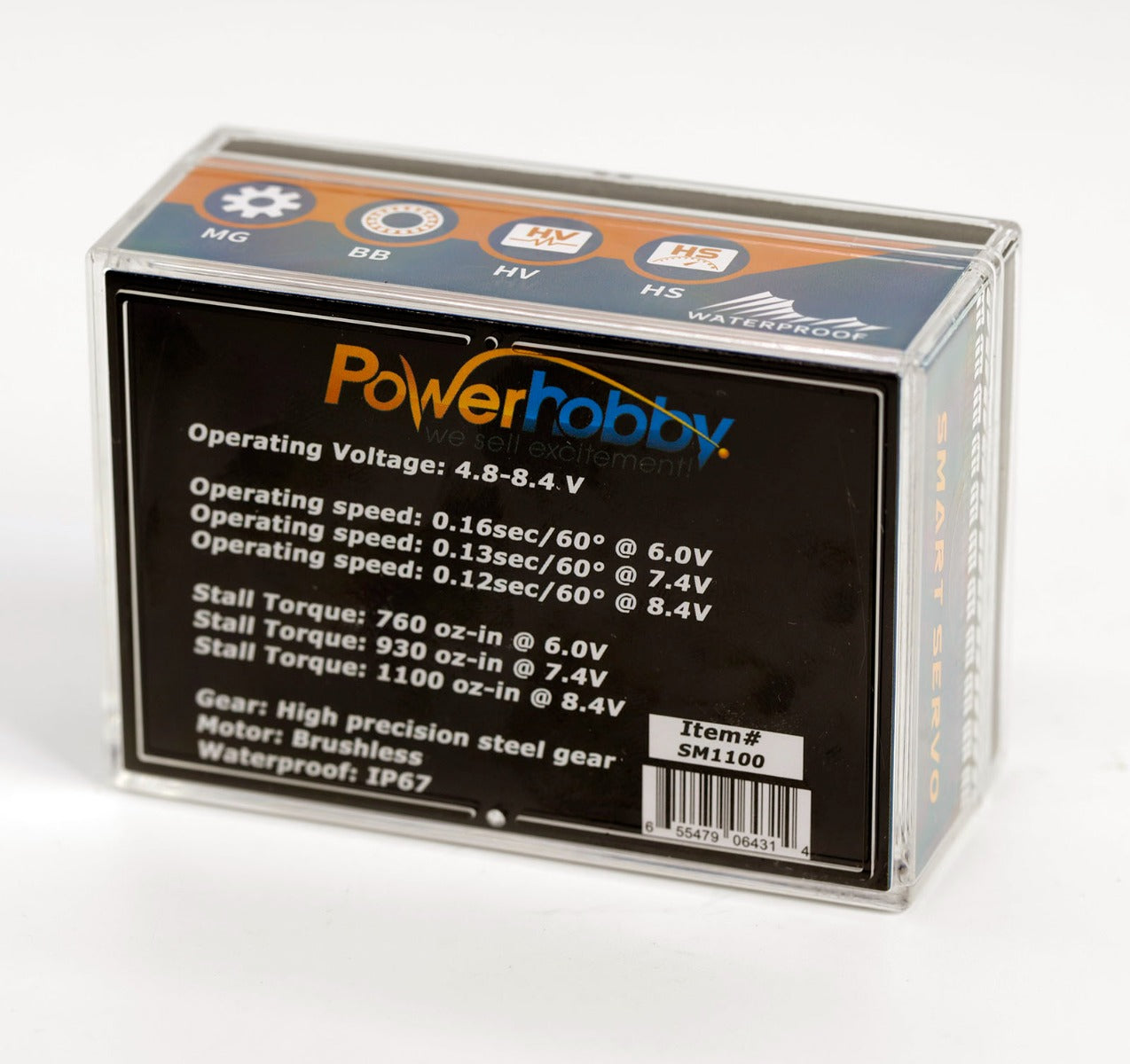 Powerhobby SM1100 78KG Super MEGA Torque Steel Gears WP Smart Programmable Servo - PowerHobby