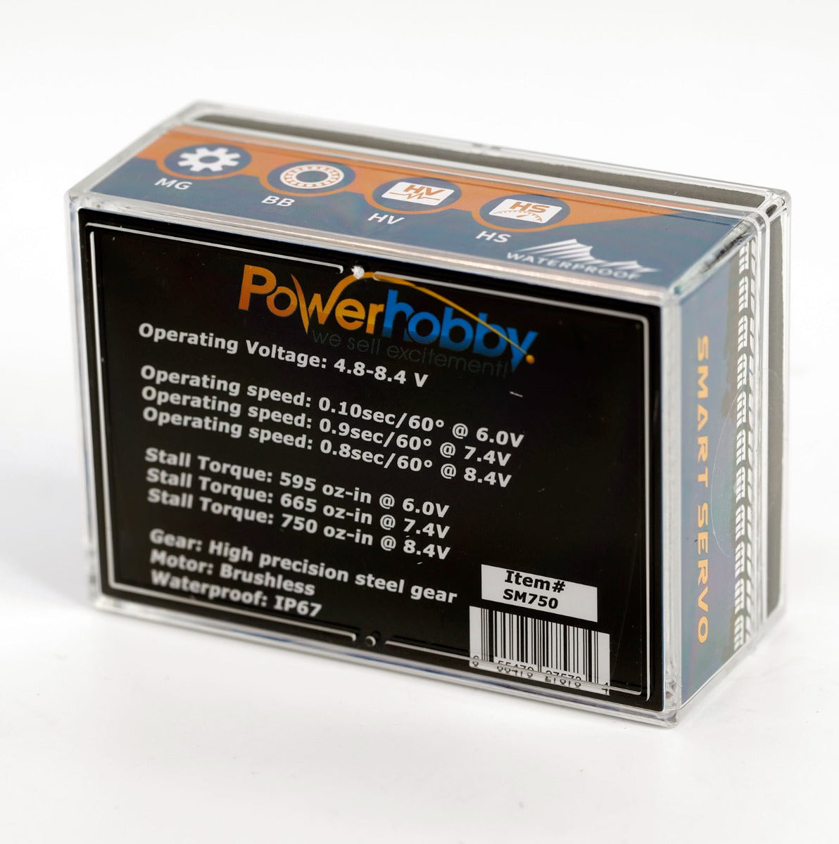 Powerhobby SM750 54KG Super Torque Steel Gears WP Smart Servo / Winch - PowerHobby