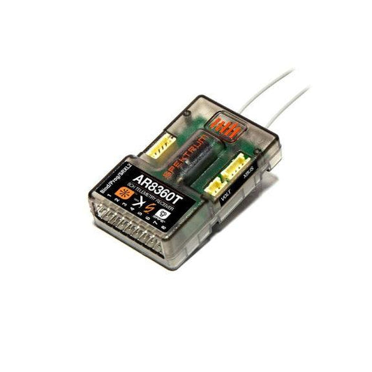Spektrum SPMAR8360T AR8360T DSMX 8-Channel SAFE & AS3X Telemetry Receiver - PowerHobby