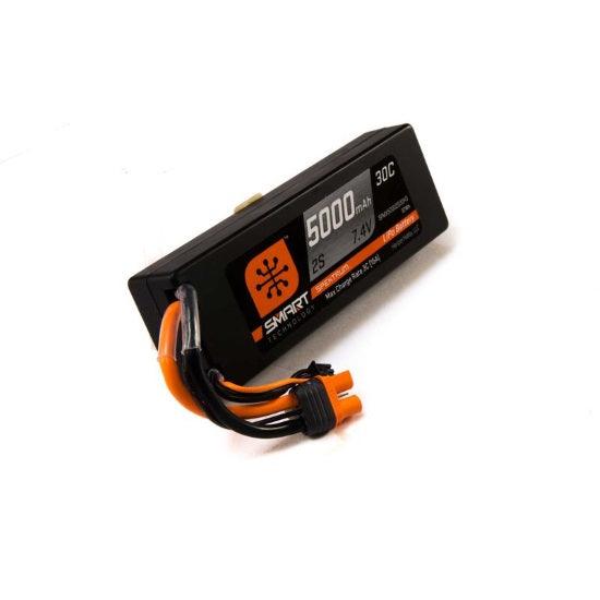 Spektrum 7.4V 5000mAh 2S 30C Smart LiPo Hardcase Battery IC3 - PowerHobby