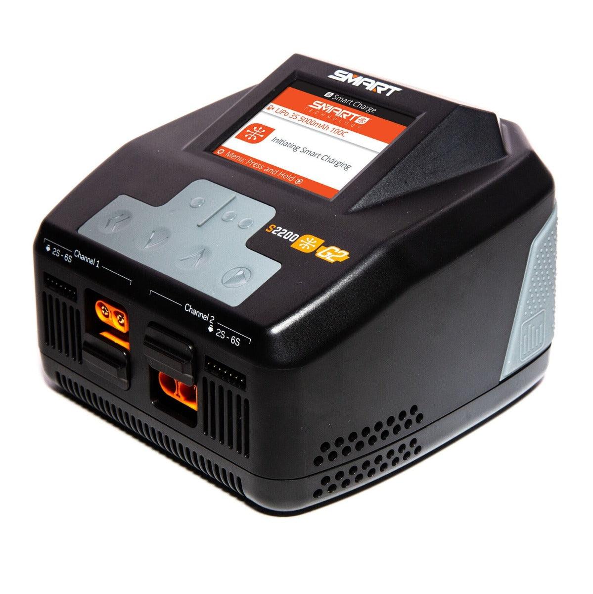 Spektrum SPMXC2010 S2200 G2 AC 2x200W Smart Lipo Dual Battery Charger - PowerHobby