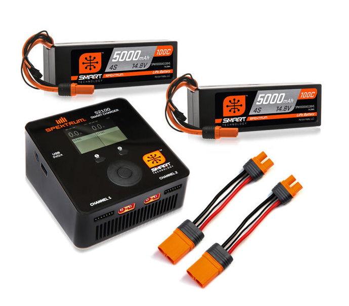 Spektrum SPMXPS8HC Smart Powerstage Bundle 8S 100C Lipo Battery / Charger - PowerHobby