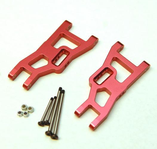 STRC Heavy Duty Front Suspension Arms Lock-Nut Hinge-Pins Rustler Stampede RED - PowerHobby