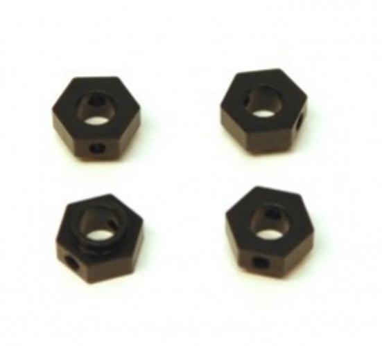 STRC ST8269BK Aluminum Hex Adapters (Black) (4 pieces) Traxxas TRX-4 - PowerHobby