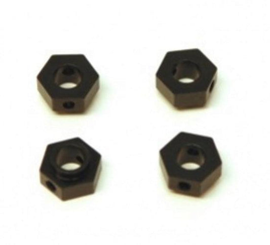 STRC ST8269BK Aluminum Hex Adapters (Black) (4 pieces) Traxxas TRX-4 - PowerHobby