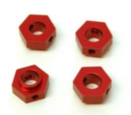 STRC ST8269R Aluminum Hex Adapters (Red) (4 pieces) Traxxas TRX-4 - PowerHobby