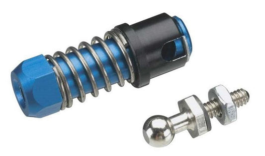 Sullivan Products S591 Aluminum Ball Connector w/Locking Sleeve 4-40 Blue - PowerHobby