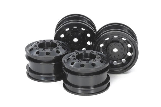Tamiya 54741 Rc On-Road Racing Truck Wheels Black Front/Rear (2) For TT-01 - PowerHobby