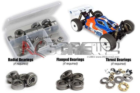 RCScrewZ TEK016B Metal Shielded Bearing Kit For Tekno Kit (#TKR8300) - PowerHobby