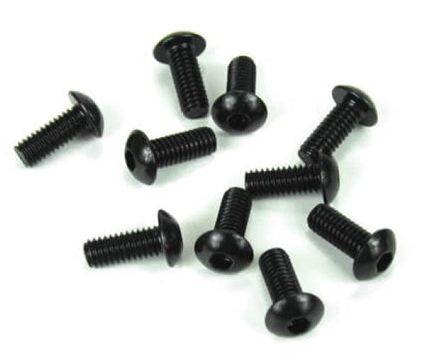 Tekno M4x10mm Button Head Screws (Black, 10pieces) EB48 EB48SL ET48 MT410 SCT410 - PowerHobby