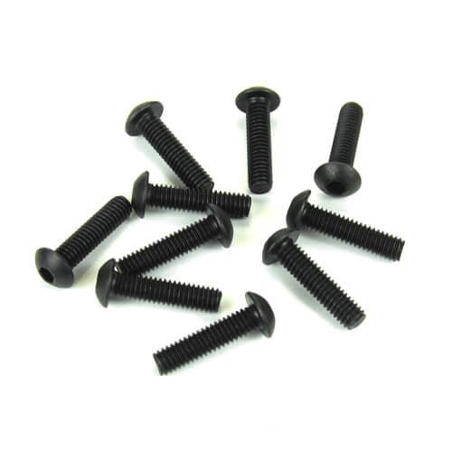Tekno M4x16mm Button Head Screws (Black, 10pieces) EB48.3 ET48 MT410 NB48 NT48 - PowerHobby