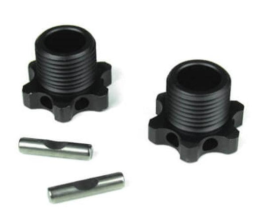 Tekno Wheel Hubs (17mm lightened Aluminum Gun Metal Anodized) MT410 EB48 ET48 - PowerHobby