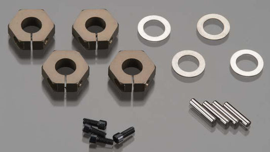 Tekno RC TKR5571A 12mm Aluminum Wheel Hex Set (4) SCT410 - PowerHobby