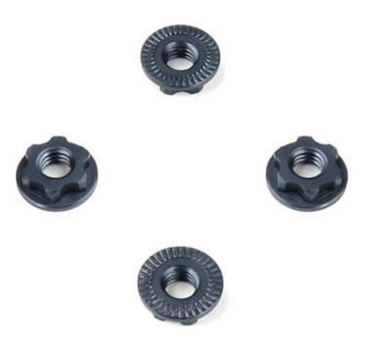 Tekno RC TKR6274 Wheel Nuts (7mm, Serrated, Gun metal ano, M4, 4pieces) EB410 - PowerHobby